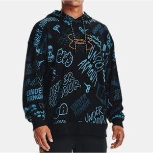 Under Armour Rival Terry Scribble Hoodie, L - NWT